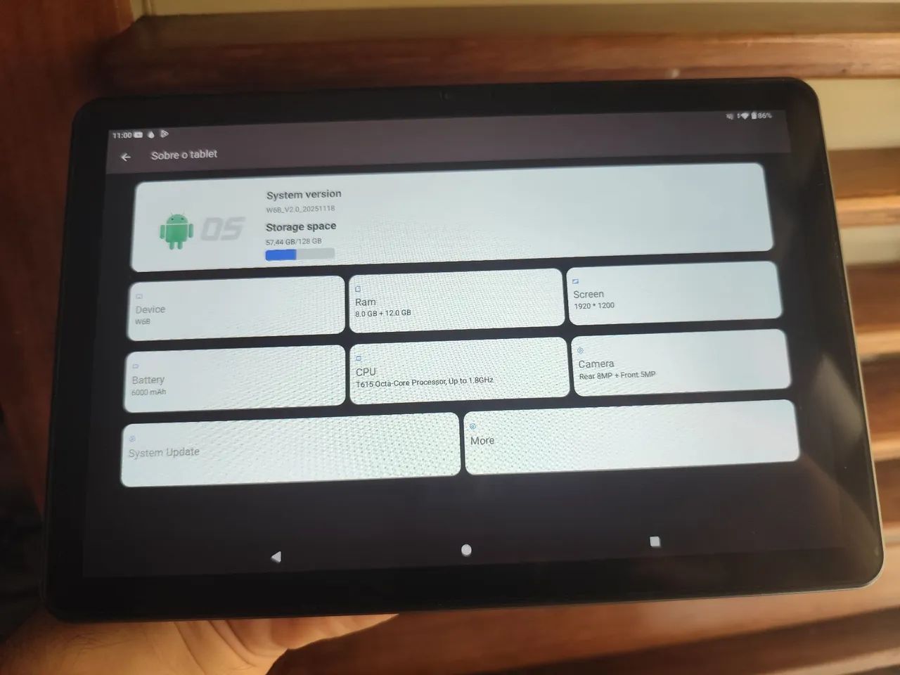 Tablet Headwolf W6 8/128GB 10.1 FullHD Android 16 faço envio - Foto 2