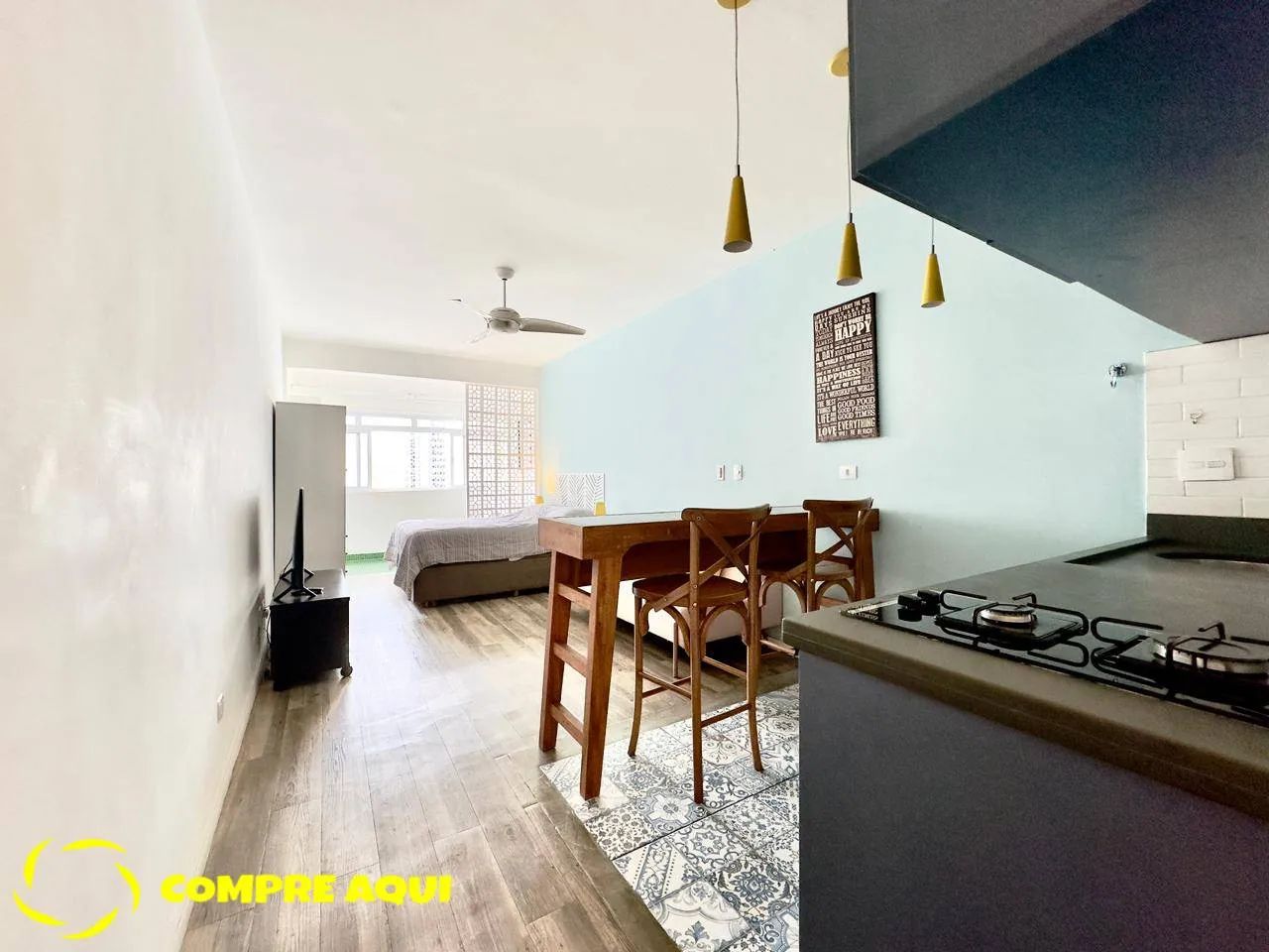 Consolação | Studio | mobiliado | Varanda | 35 m² | Fundos. - Foto 3