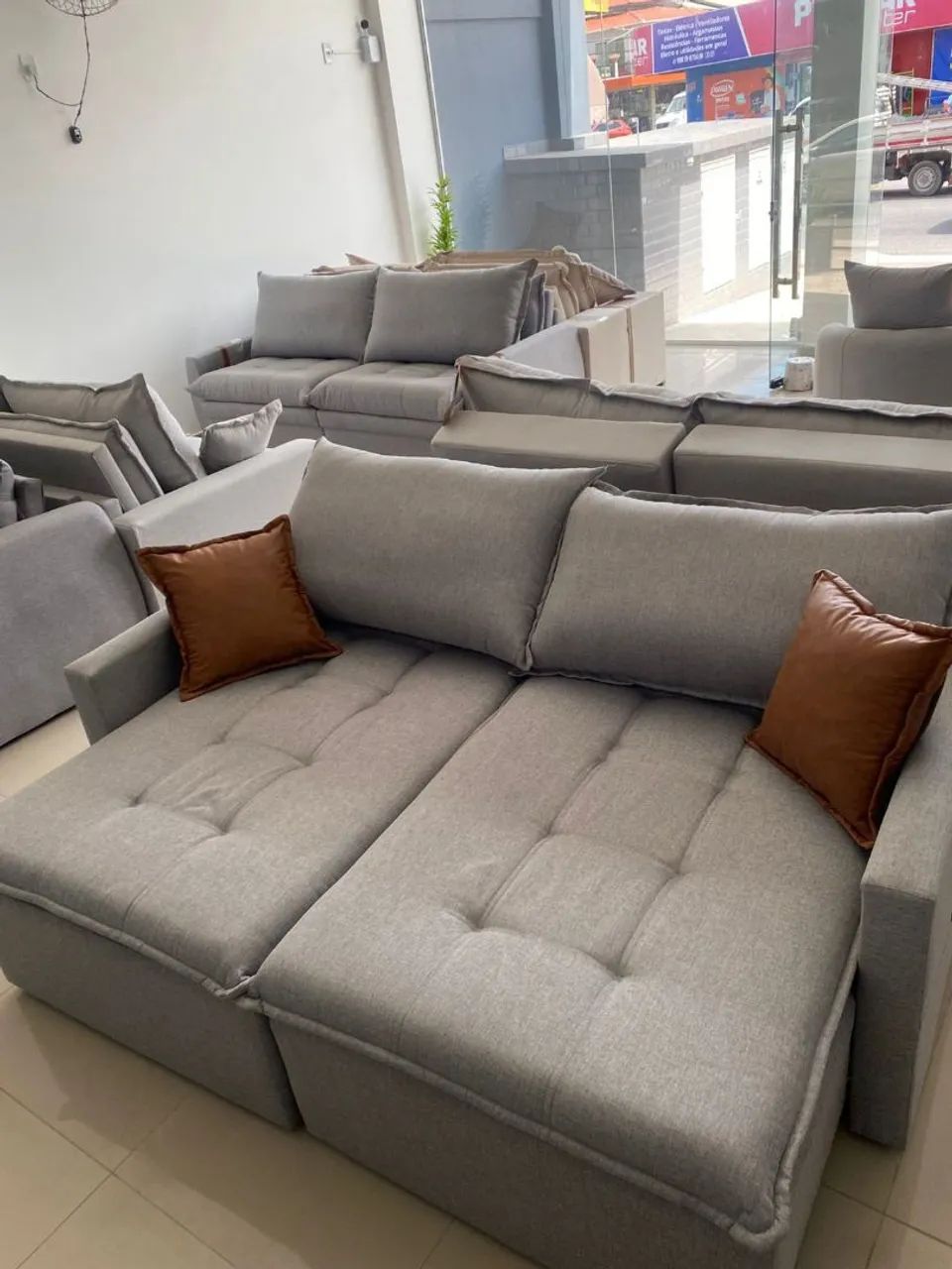 Sofá slim ZERO caixa design moderno sofisticado  - Foto 3