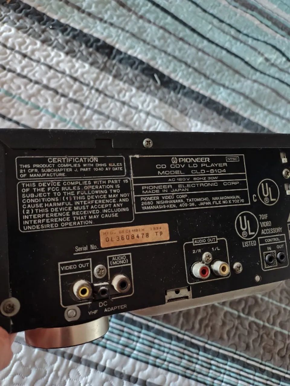 LaserDisc Pioneer CLD S104 - Foto 3