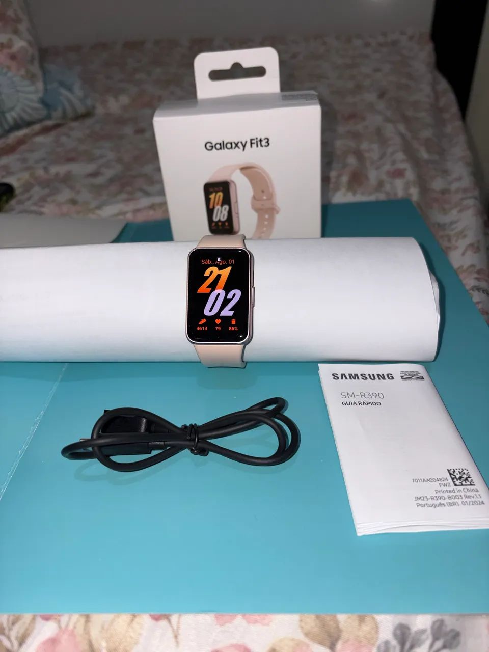 Galaxy Fit3 Rose smartwatch POUCO USADO - Foto 4