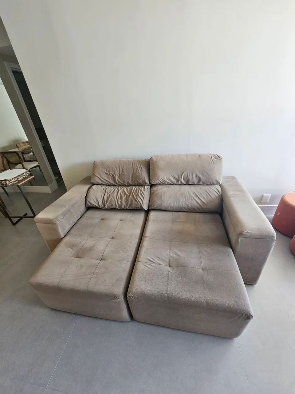 Sofá retrátil - 2m - cinza - Foto 4