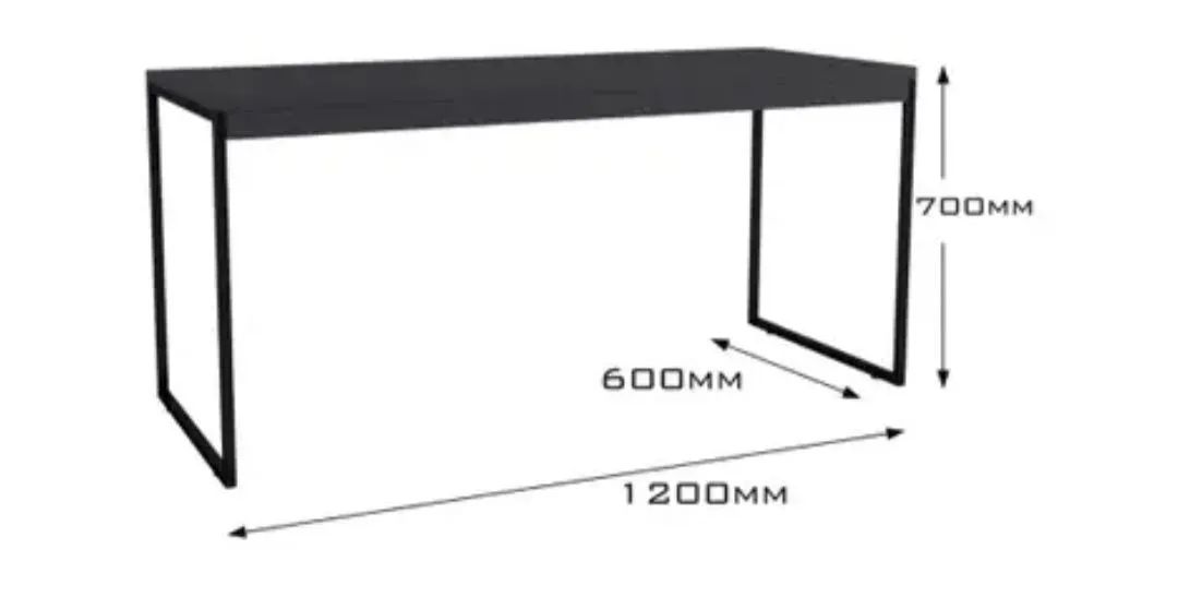 Mesa industrial preta