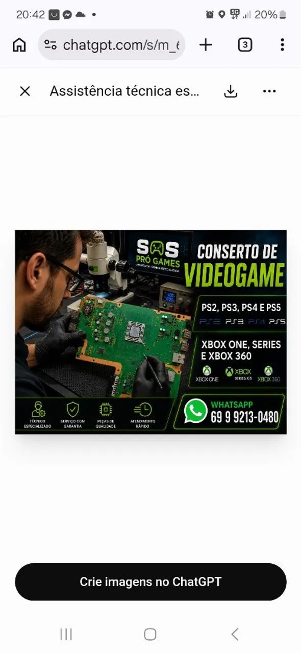 Conserto de vide games