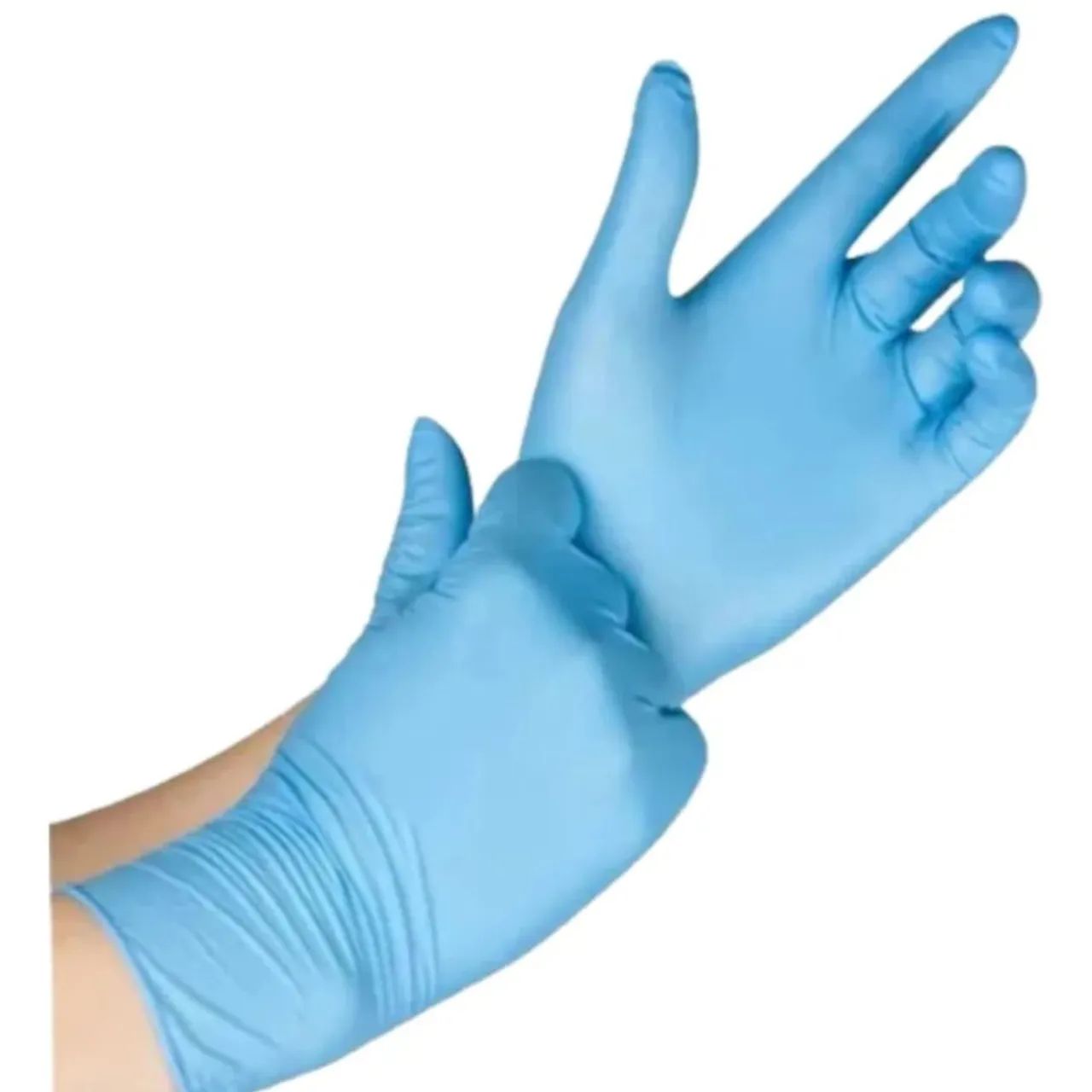 Luva Nitrilica Vabene Azul -  TAM P - Foto 3