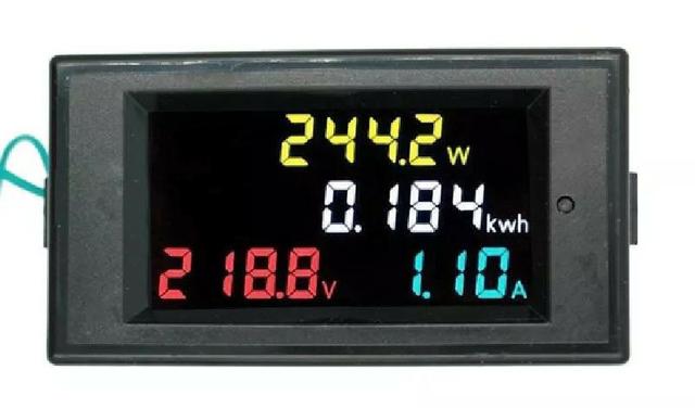COD-CP249 Wattimetro Voltimetro Amperimeto 80-300v 100a Ac Tc Energia Arduino Automação
