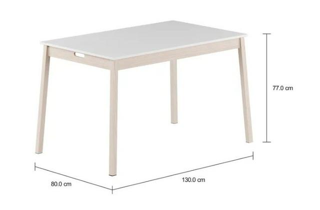 Mesa de Jantar TokStok 130X80 Madeira Natural/Branco - Foto 5