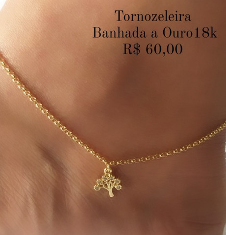 Tornozeleira Banhada a Ouro 18k - Foto 5