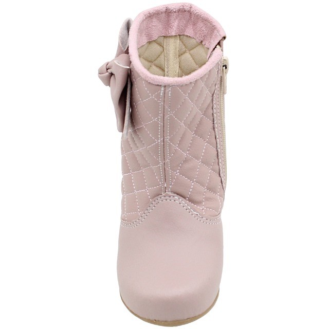 Bota Botinha Infantil Feminina Rosa Menina Pingo De Pé Zíper - Foto 3