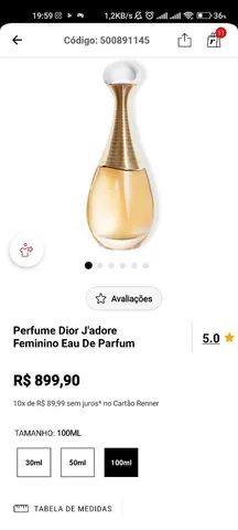 Perfume jadore 100ml renner hot sale