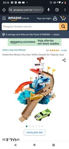 Mattel Hot Wheels City Color Shifter Desafio Do Tubarão, Azul