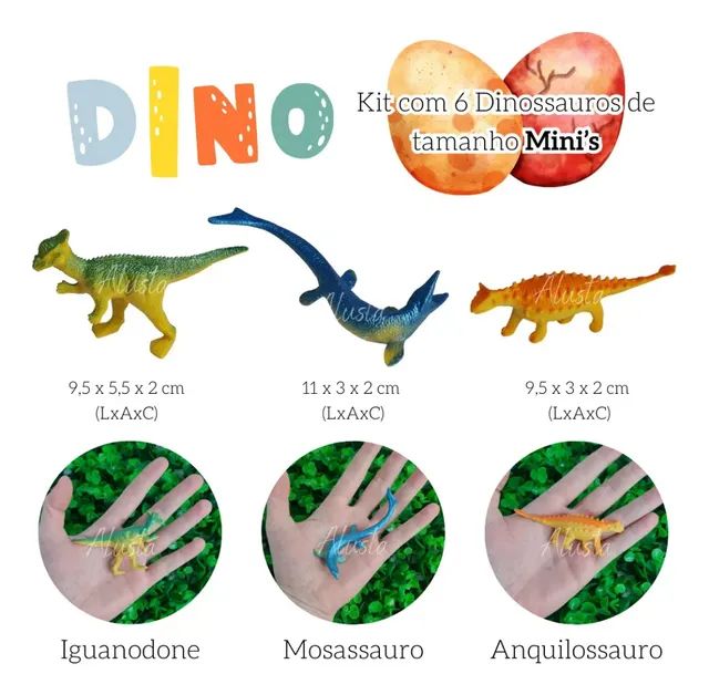 Miniaturas Bicho No Pote Dinossauro - 2319 - Polibrinq - Real