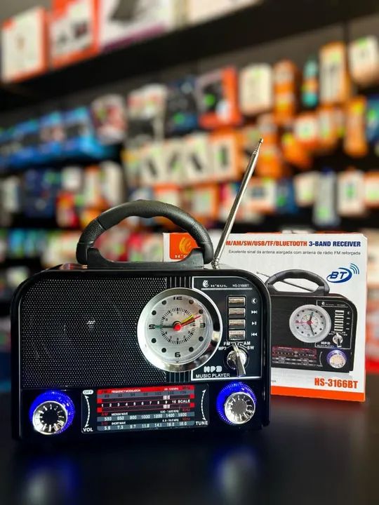 Rádio Retrô Com Bluetooth HSUL HS-3166