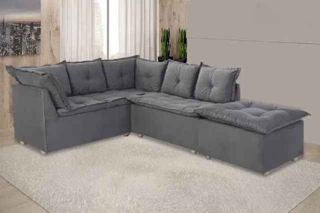 Sofa de canto com Puff Primor r65