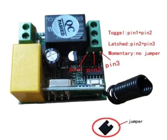Módulo Relê 1 Canal Rf 433mhz 220v Entrada Interruptor Longa Distância  Arduino COD-AM398  - Foto 3