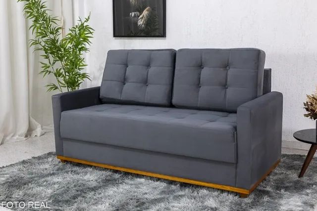 Sofá Living Áustria 1.70m Cinza Até 12x - Frete Grátis  - Foto 5