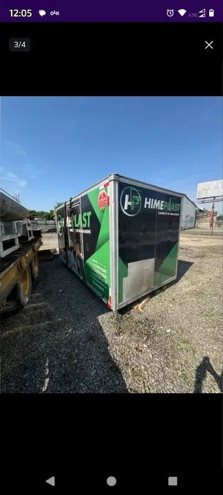 Bau randon 4 metros - 2018 - fundo de chapa  - Foto 3