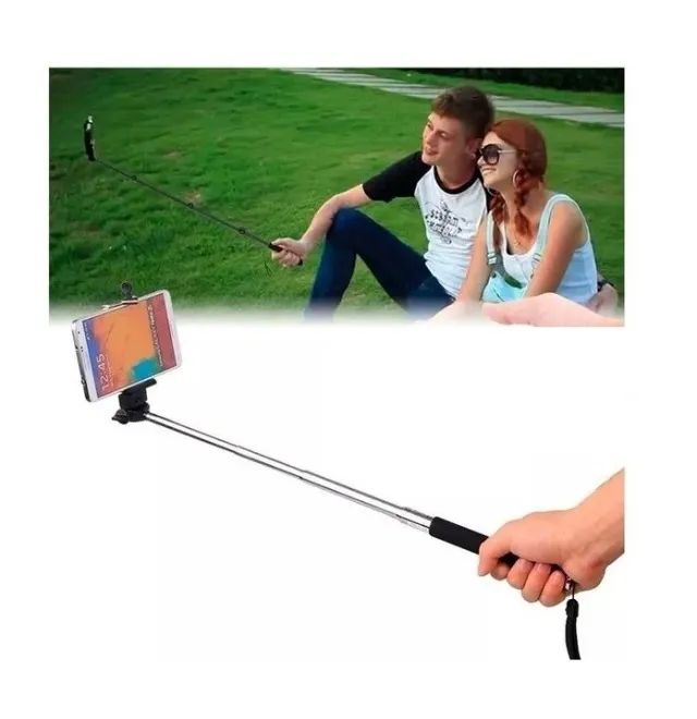  Bastão Self Pau De Selfie Monopod Sem Controle Bluetooth wpp.43. *