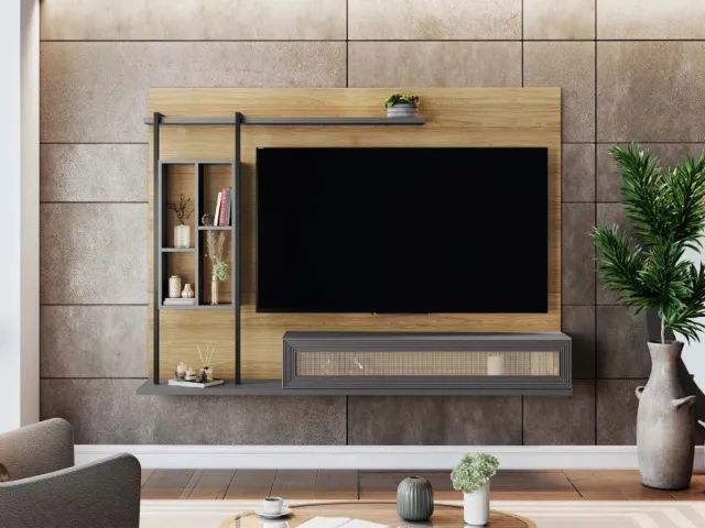 Painel Suspenso Compacto P/TVs Até 60 Polegadas Lançamento. Produtos Direto da Fábrica! - Foto 3