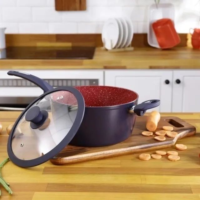 Panela Dreamcook revestimento cerâmico Antiaderente 24cm, 4.4 L, c/ Tampa - Classic Home - Foto 5