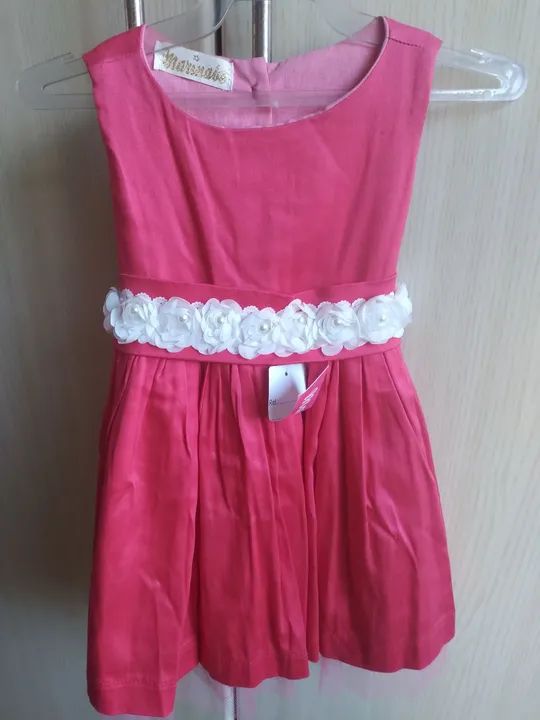 Vestido Infantil Rosa. De 12 a 24meses 