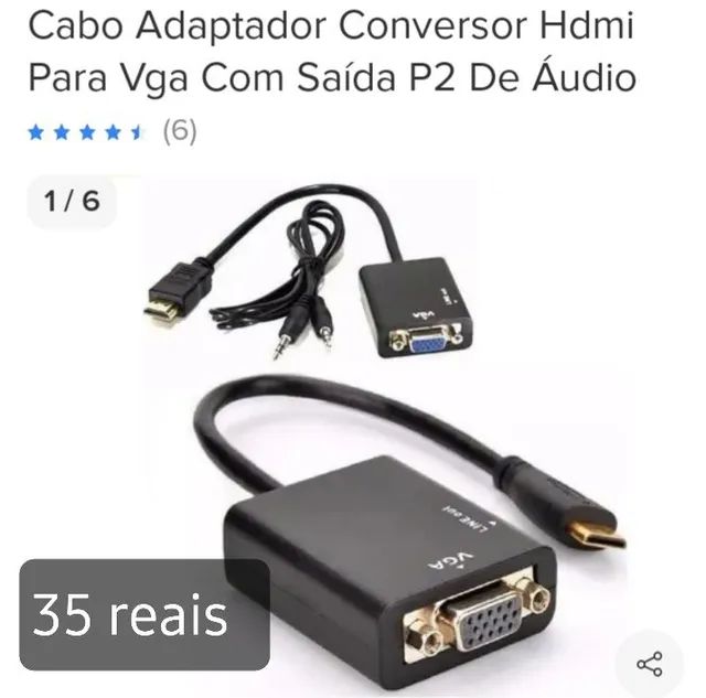 Cabo adaptador conversor 