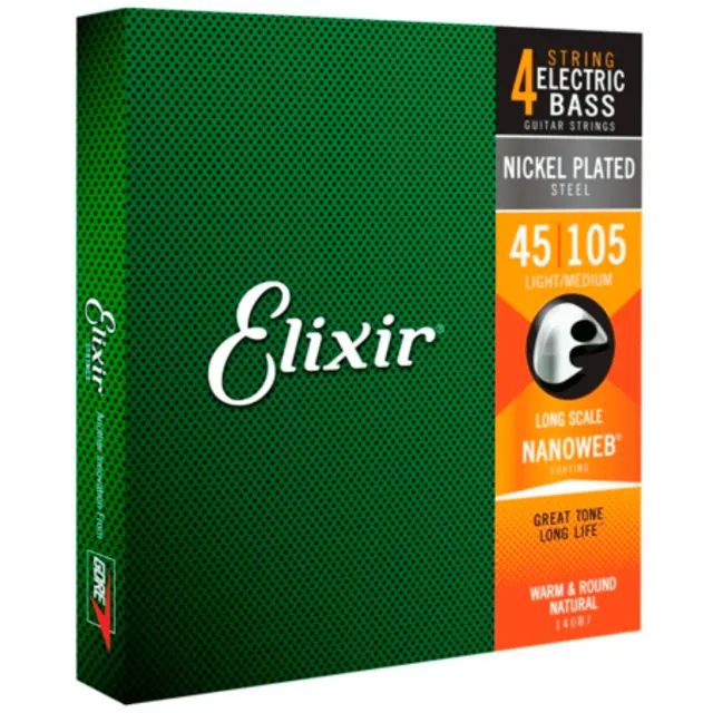 ORIGINAL - Cordas Elixir Baixo 4 cordas 45-105