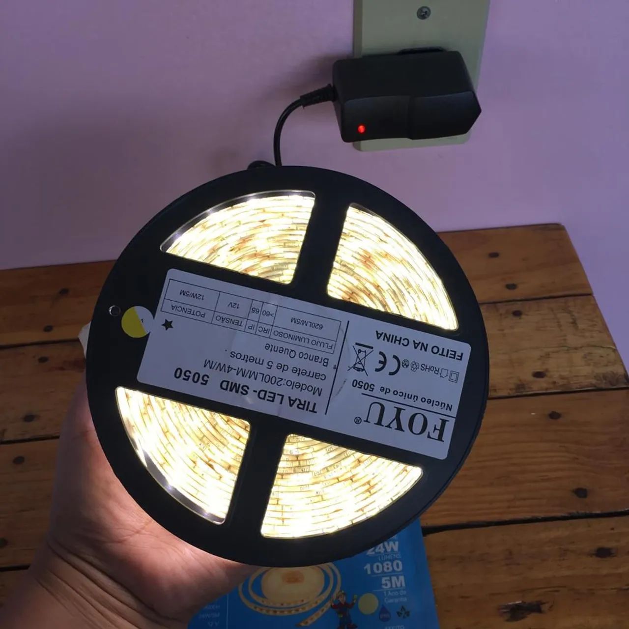 Fita Led Branca Quente 5m $82