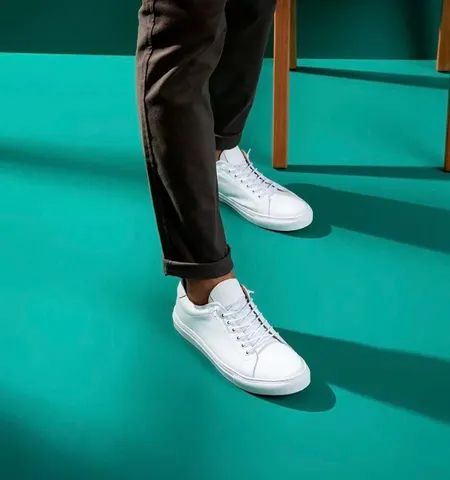 Tênis Branco Couro Verdadeiro - Foto 5