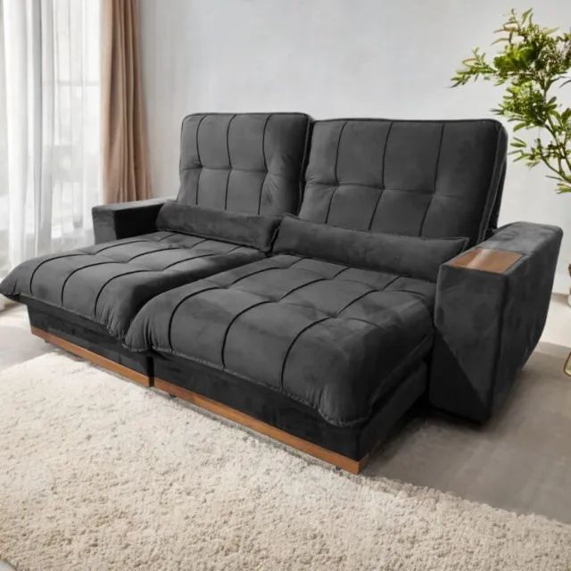 Sofá Retrátil e Reclinável Azarro 2,50m.   Produto Novo.    Pronta Entrega. - Foto 4