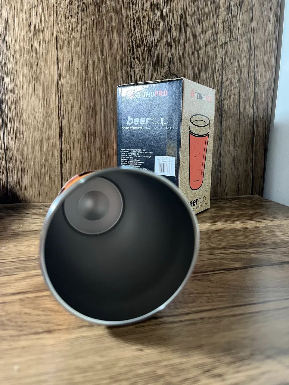 TERMOPRO Copo Térmico para Cerveja 473ml Laranja - Foto 4