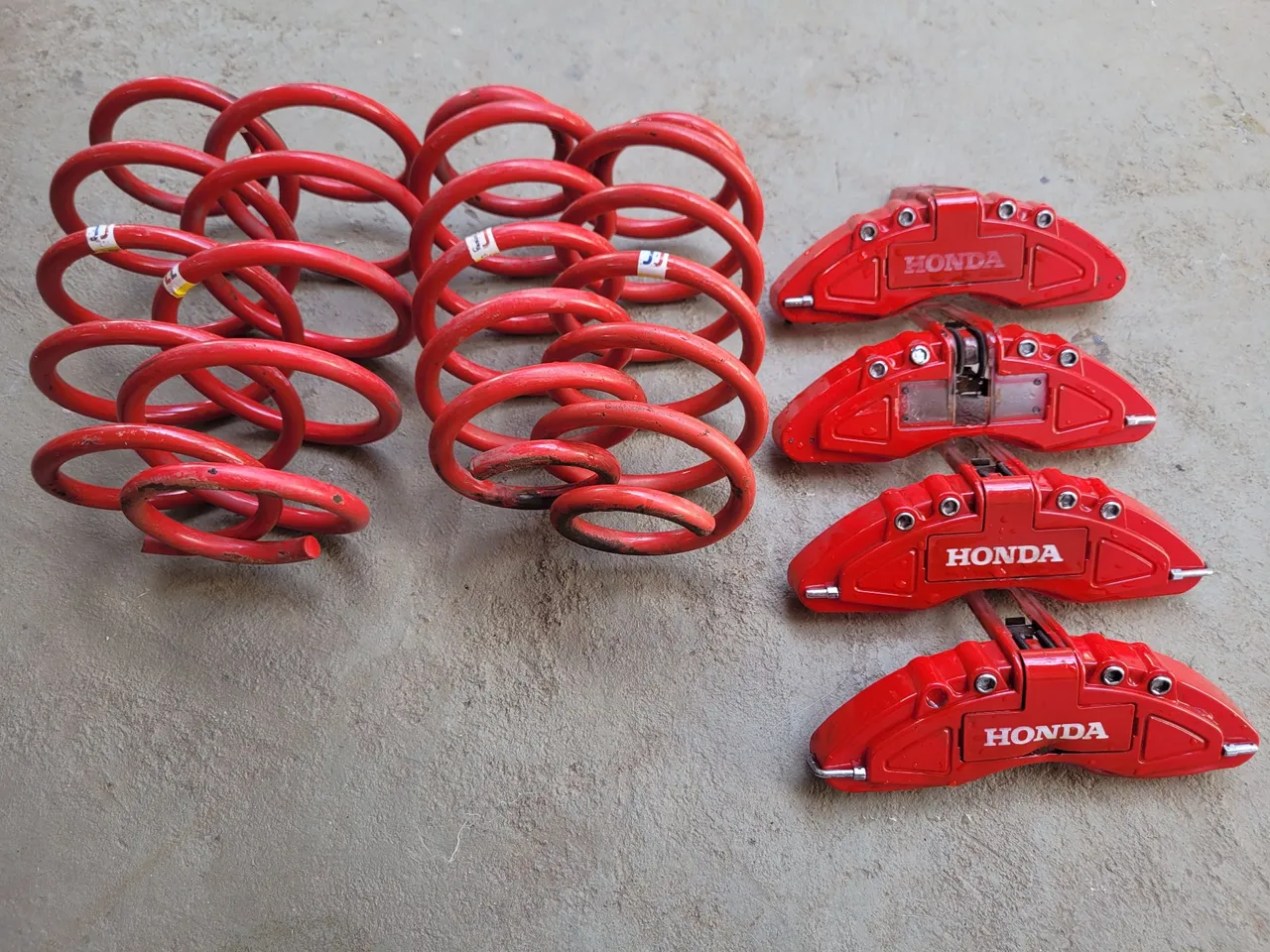 Molas esportivas e pinças de freio Honda