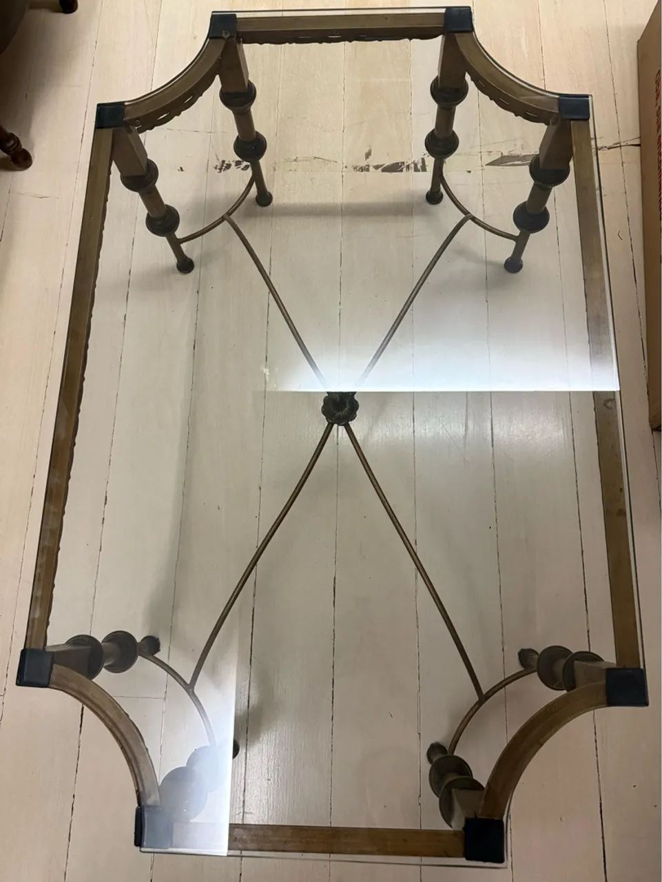 Iron table with glass top64573992272385123