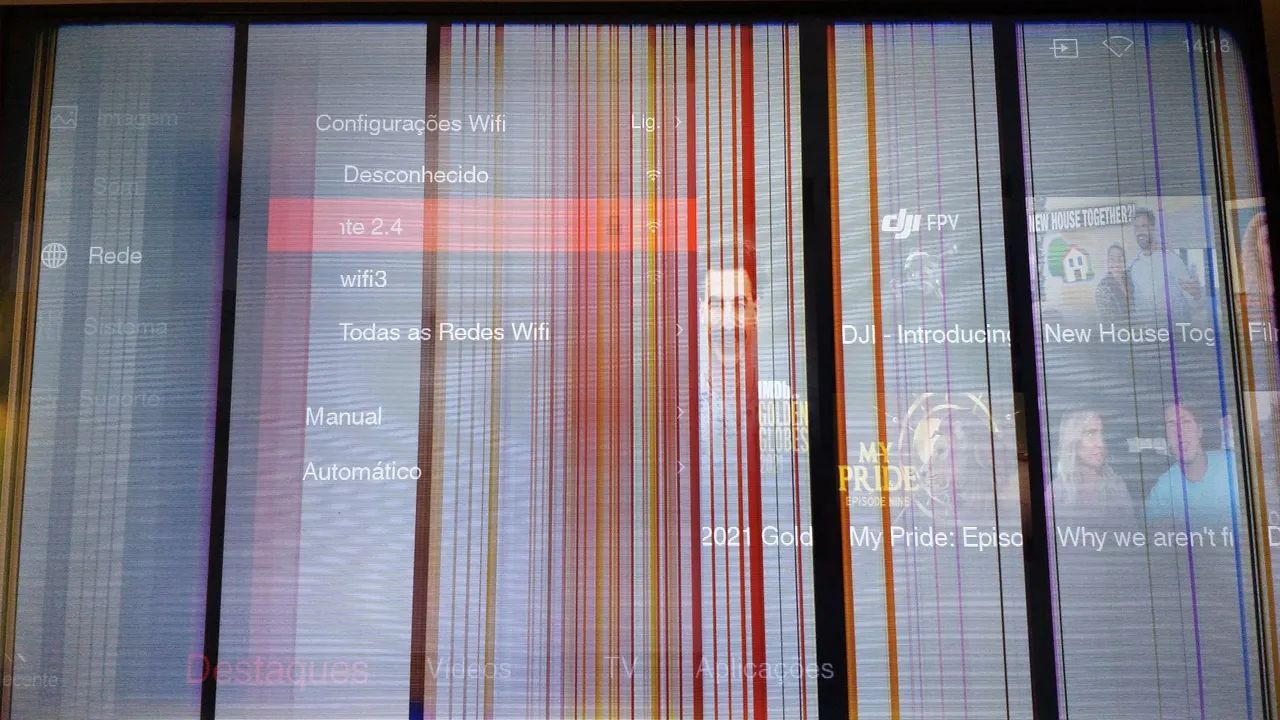 TV Smart TCL 55p65us 55 Polegadas com defeito na tela e no alto falante - Foto 3