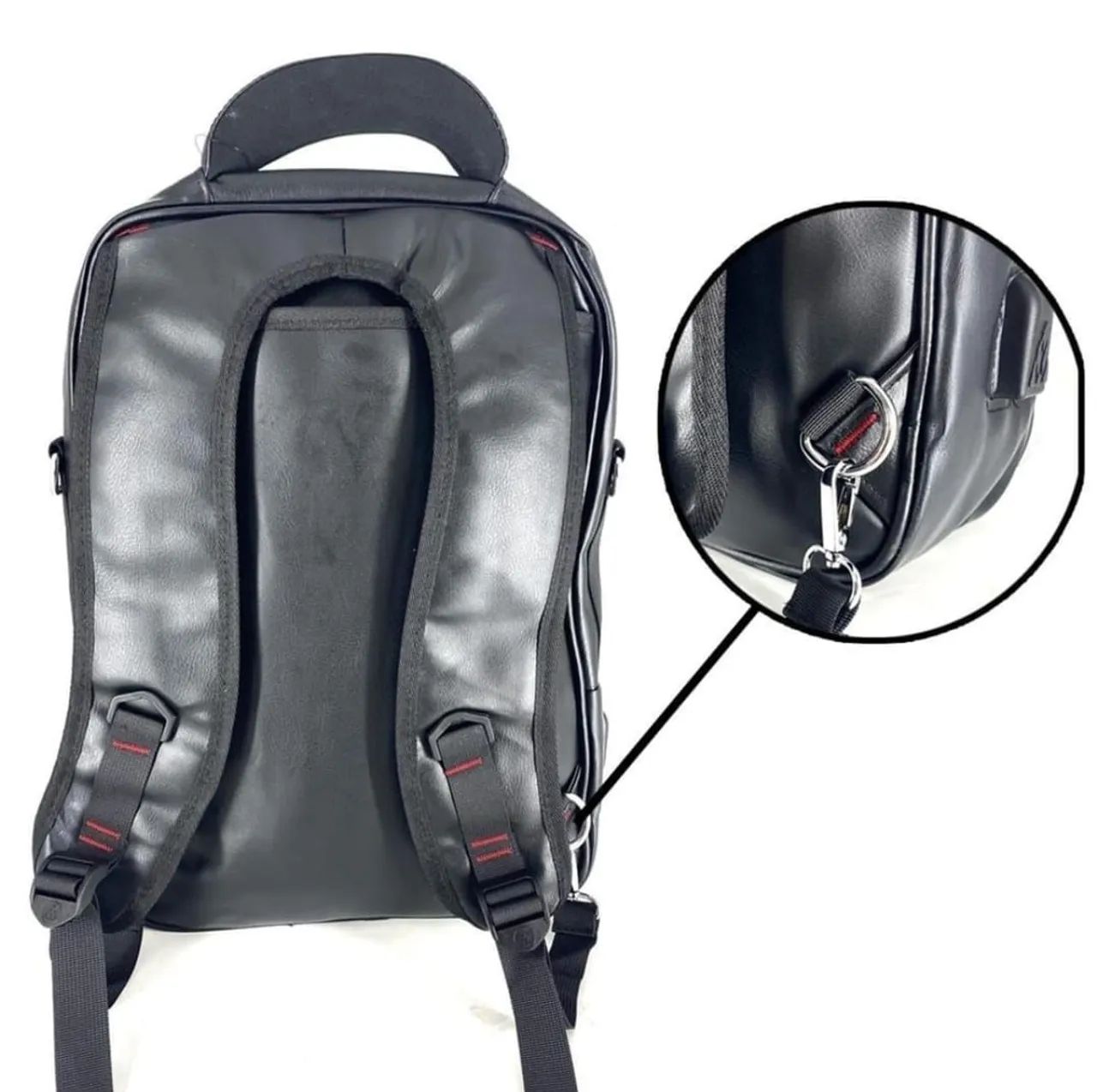 Mochila Masculina de Couro - Foto 3
