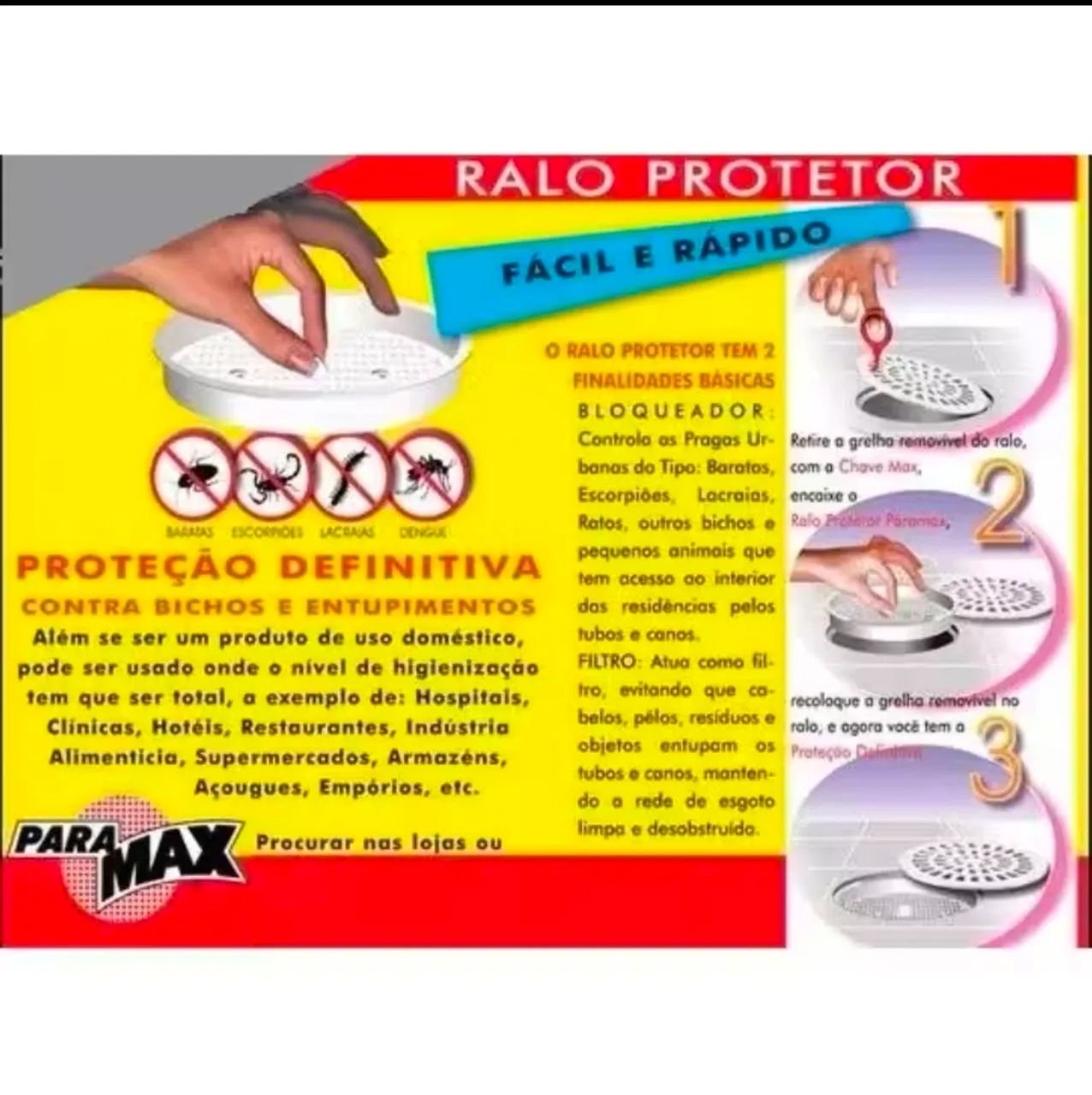 Kit 5 Tela Ralo Protetor Contra Insetos Dengue Barata 10cm ou 15cm Paramax - Foto 5
