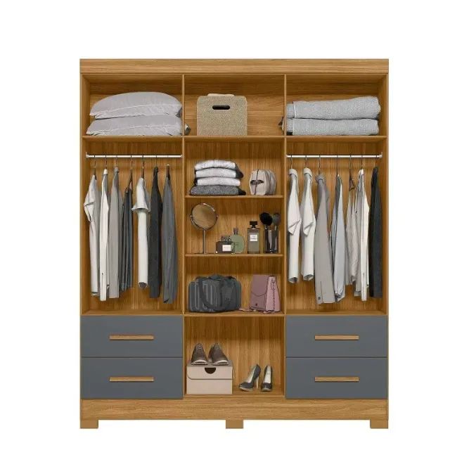 Guarda Roupa Casal 7 Portas 4 Gavetas com Espelho Londres (FAZEMOS ENTREGAS DF E ENTORNO) - Foto 3