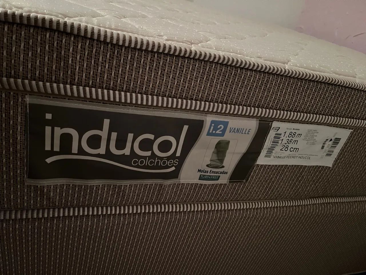 Cama casal box completo inducol vanille 
