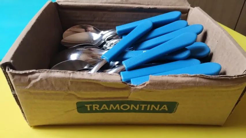 Colher Mesa Tramontina Nova Cor Azul   - Foto 3