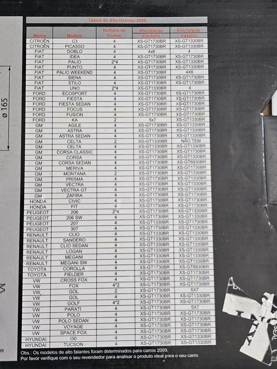 Alto-falantes Sony Xplod XS-GT1730BR 6 3/4 polegadas