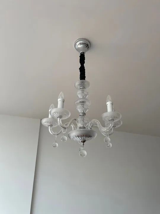 Par de Lustres de cristal 5 braços