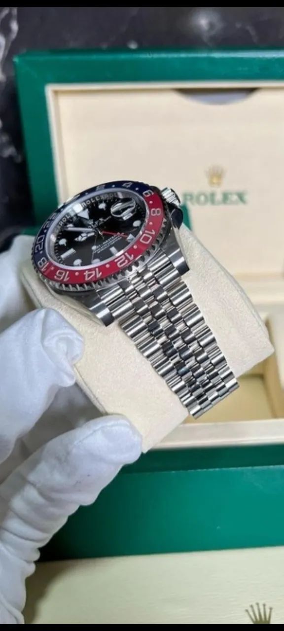 Relógio ROLEX AUTOMÁTICO - MODELO GMT MASTER II PEPSI  - Foto 4