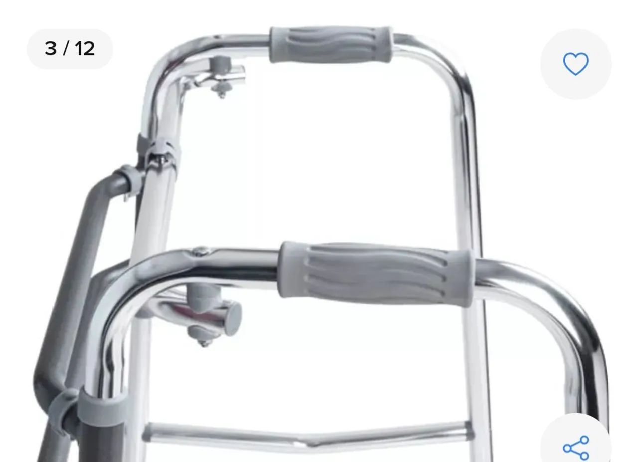 Andador de alumínio dobrável leve para idosos - Foto 3