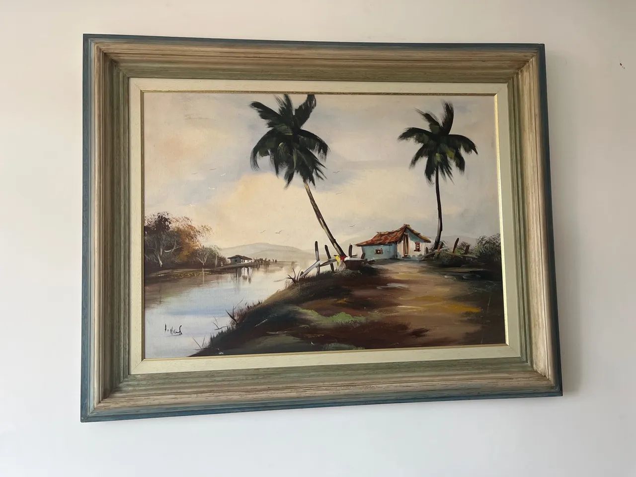 Quadro de pintura de paisagem tropical