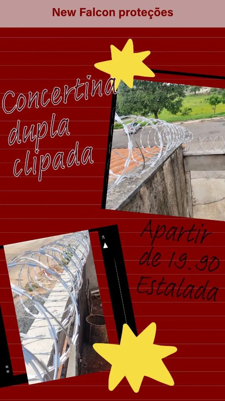 Concertinas dupla culpada de 45 cm e 30 cm galvanizado com acabamento galvalume  - Foto 3
