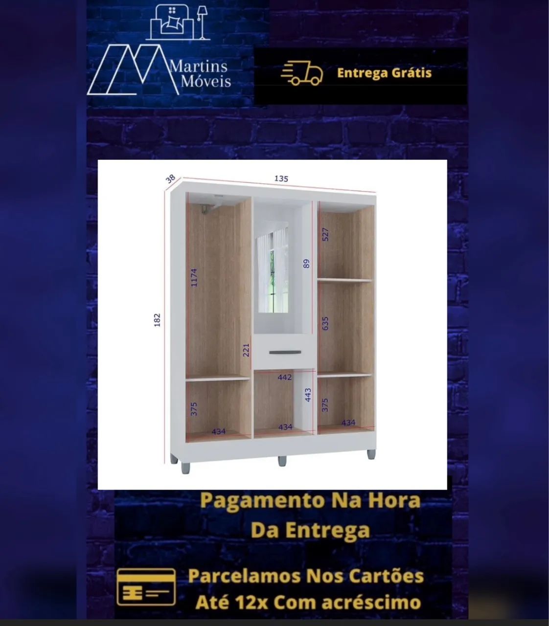 GRANDE PROMOÇÃO GUARDA ROUPA 05 PORTAS ATLAS ENTREGA GRATIS ACEITA CARTÃO  - Foto 5