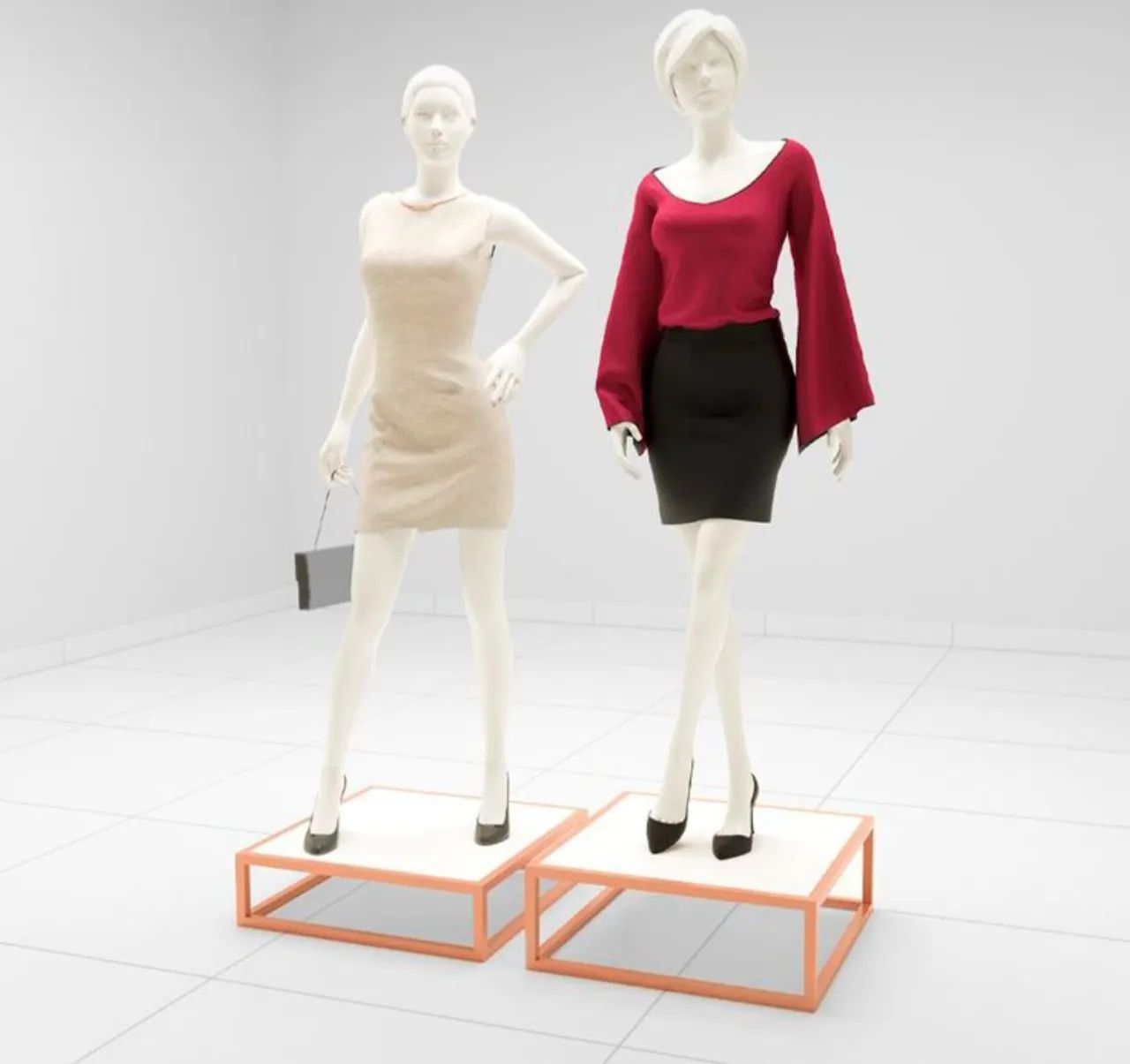 Expositor plataforma para manequins 