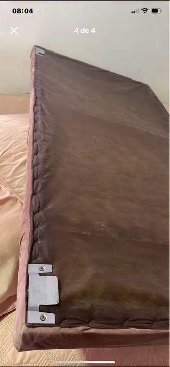 Cabeceira de Cama em Suede Bege - Foto 3