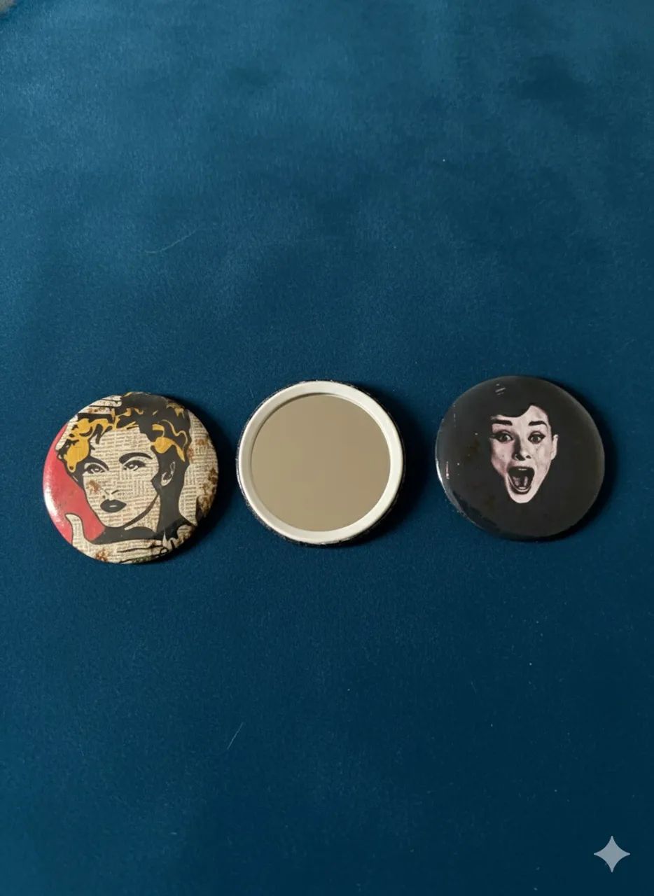 Espelho de bolso (Marilyn e Audrey)