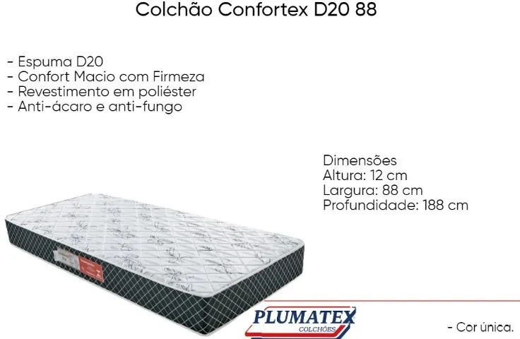 Chame para agendar sua entrega! Mod Colchão Solteiro D20 88 COD 283  - Foto 2